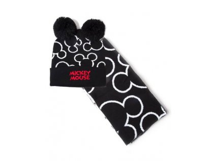 Disney set čepice a šála Mickey Mouse