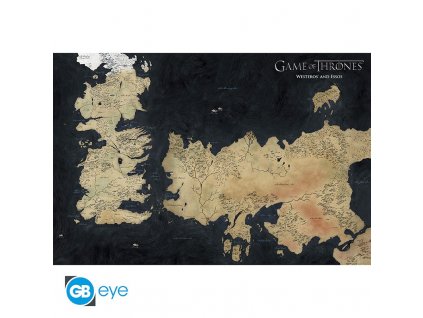 Game of Thrones plakát Westeros Map 61 x 91,5 cm