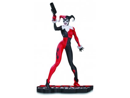 Harley Quinn DC Comics Red, White & Black Statue by Jim Lee 17 cm