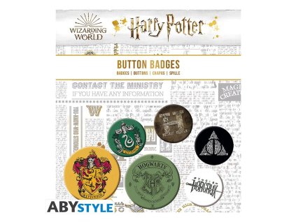 harry potter badge pack mix x4
