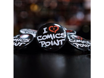 I Love Comics Point placka černá
