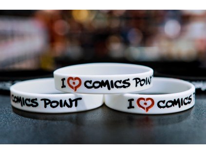 I Love Comics Point silikonový náramek bílý dětský