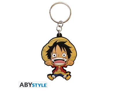 one piece keychain pvc luffy sd x4