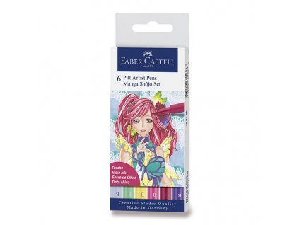 Popisovač Faber-Castell Pitt Artist Manga Shojo 6 ks