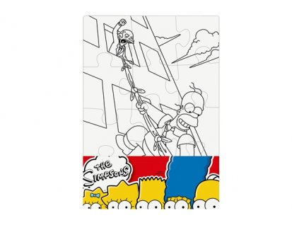 Simpsonovi Puzzle Namaluj si obdélník 21 x 30 cm