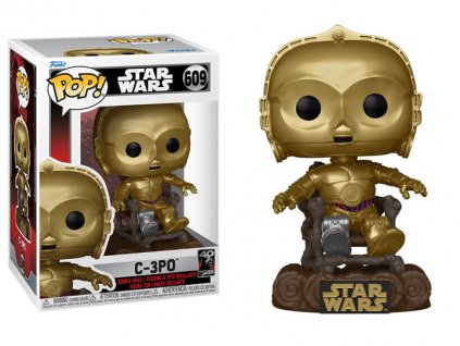 Star Wars Return of the Jedi 40th Anniversary POP! Vinyl Figure C-3PO in Chair 9 cm