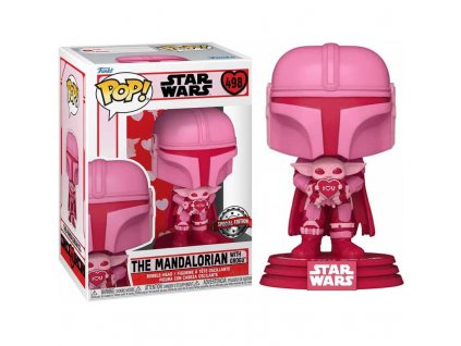 Star Wars Valentines POP! Star Wars Vinyl Figure Mandolorian with Grogu 9 cm