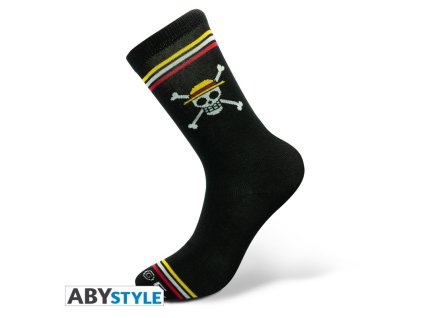 one piece socks black skull