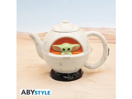 the mandalorian teapot grogu spaceship