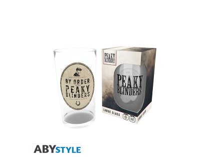 peaky blinders large glass 400ml the order s stamp box x2