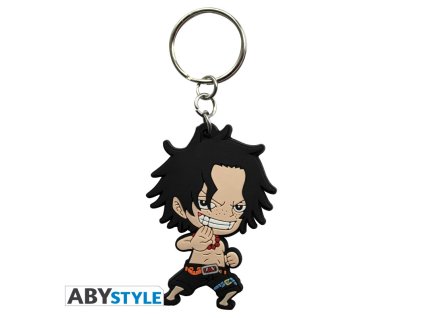 one piece keychain pvc ace sd x4