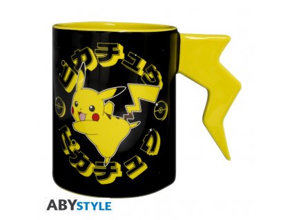 pokemon mug 3d handle pikachu lightening bolt x2