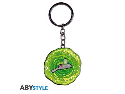 rick and morty moving keychain portal gun x4