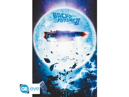 back to the future poster maxi 915x61 flying delorean