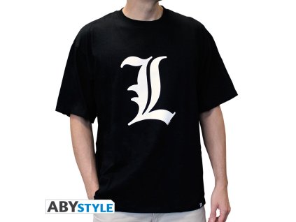 death note tshirt l tribute man ss black basic