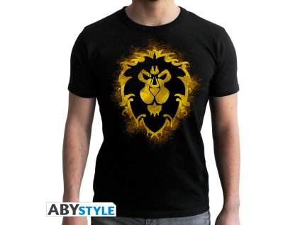 world of warcraft tshirt alliance man ss black new fit