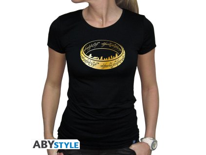 lord of the rings tshirt one ring woman ss black basic