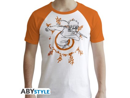 naruto shippuden tshirt naruto man ss white orange premium