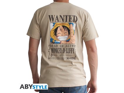 one piece tshirt unisex sand vintage wanted luffy