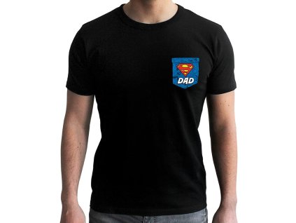 superman tshirt man black pocket familyfriends dad