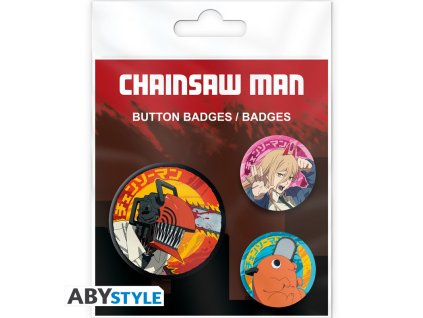 chainsaw man badge pack denji devil pochita x4