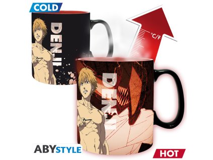 chainsaw man mug heat change 460ml denji aki cardboardx2