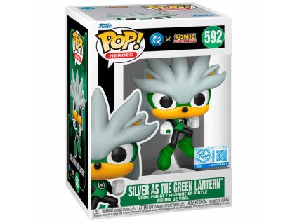 DC x Sonic the Hedgehog POP! Games Vinyl Figure Silver as Green Lantern (592) 9 cm