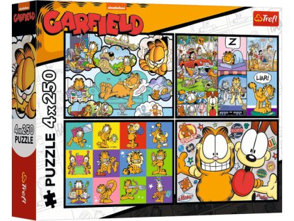 puzzle garfield nema rad pondeli 4x250 dilku