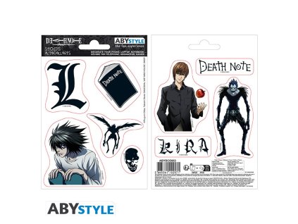 death note stickers 16x11cm 2 sheets death note icons x5