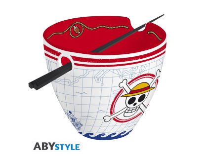 one piece ramen bowl with chopsticks monkey d luffy x2