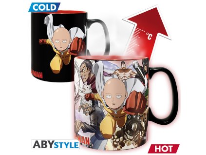 one punch man mug heat change 460 ml heroes with box x2