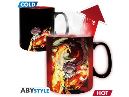 fairy tail mug heat change 460 ml natsu lucy x2