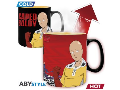 one punch man mug heat change 460 ml saitama garou box x2