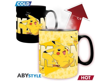pokemon mug heat change 460 ml pikachu cardboard box x2 79