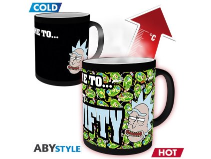 rick and morty mug heat change 320ml get schwifty box x2