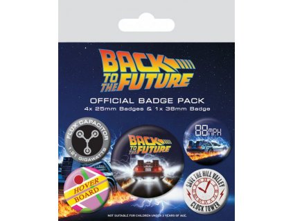 Back to the Future placky DeLorean