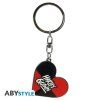 dc comics keychain heart harley quinn x4