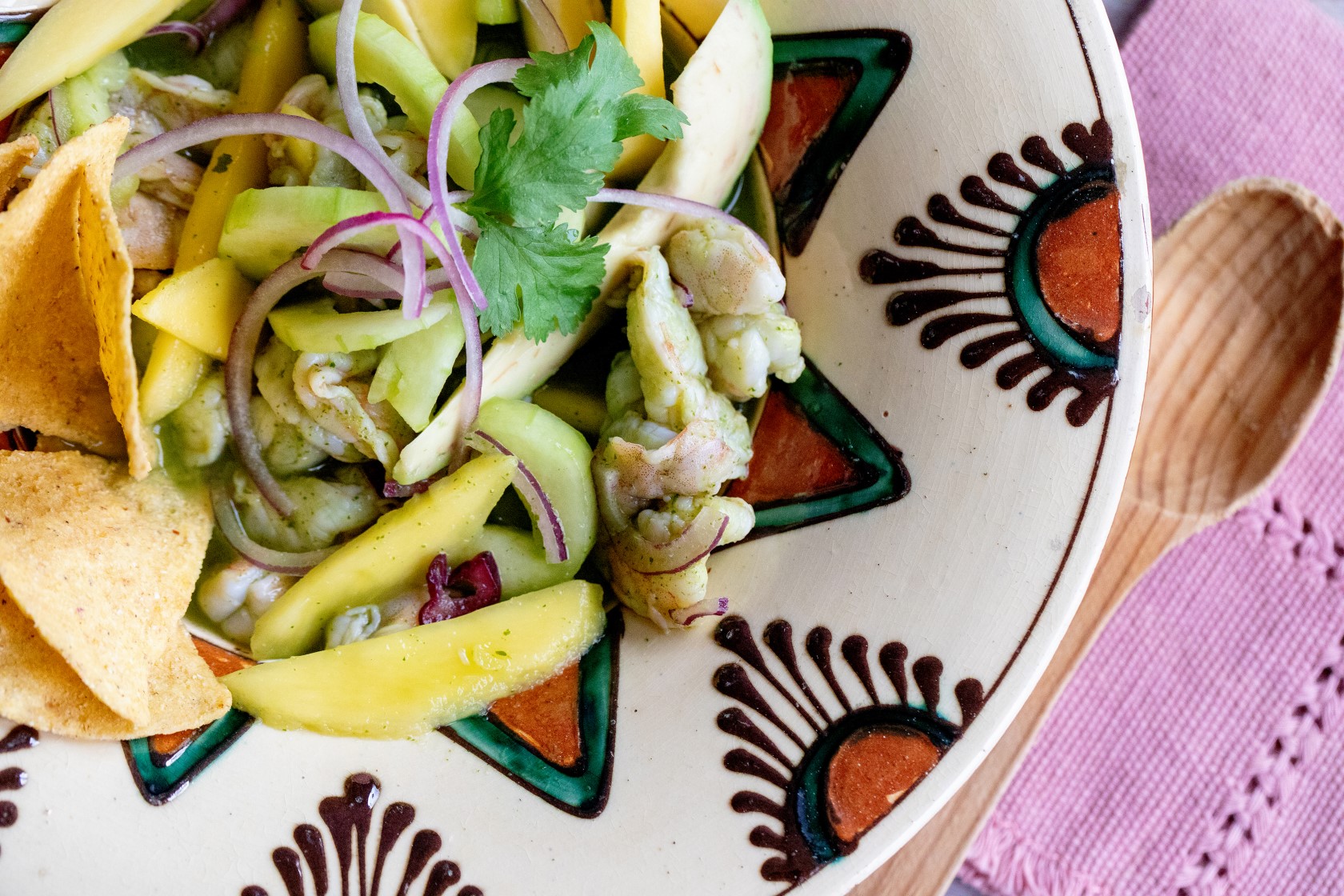 Aguachile s mangem a habanero