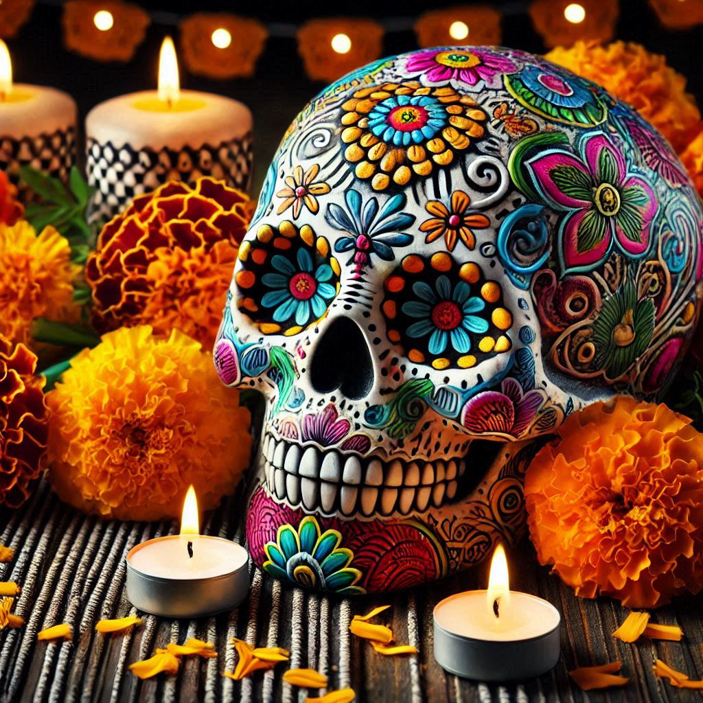 Význam lebky při oslavách Dne mrtvých