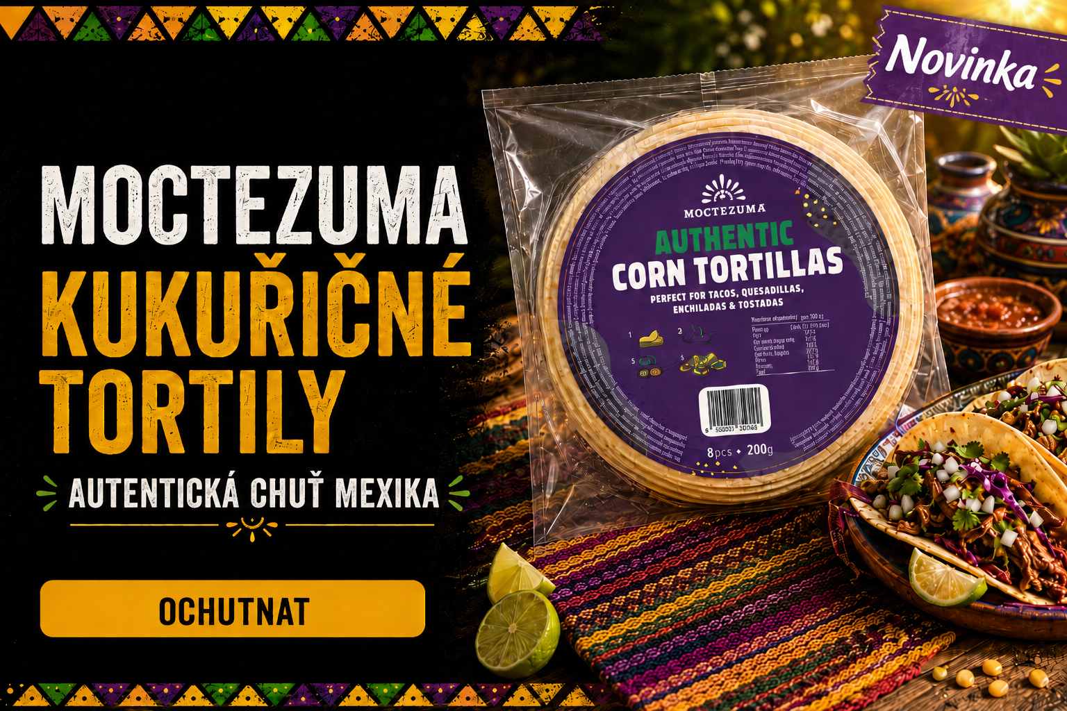 Kukuřičné tortily Moctezuma