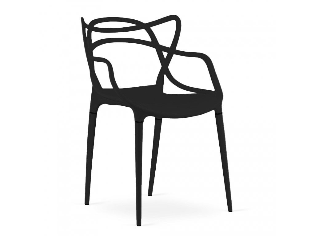 Scaun din plastic negru KATO