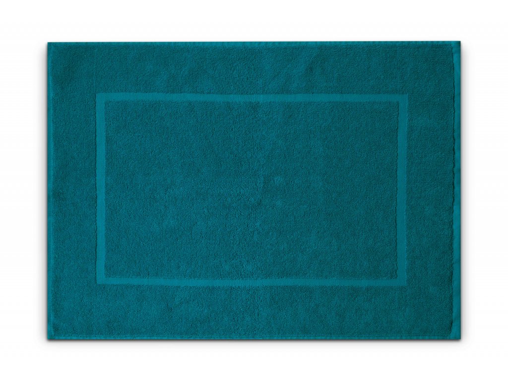 Koupelnová přednožka hotelová rohožka bavlněná froté azurová modrá tyrkysová