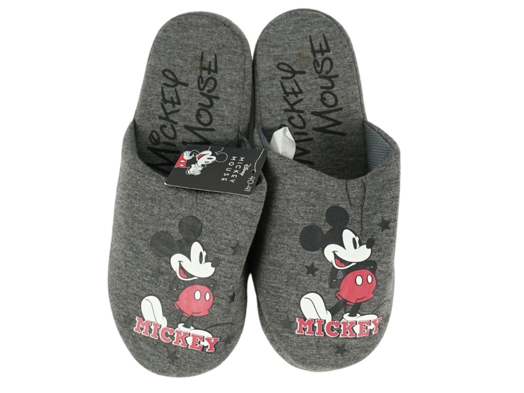 Domácí obuv MICKEY MOUSE tmavě šedá pro děti i dospělé
