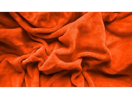 prostěradlo mikroplyš plyšové teplé dvoulůžko 180 x 200 cm oranžové