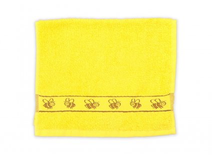 Dětský ručník KIDS žlutý 30x50 cm s motivem včelek