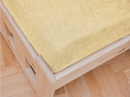 Cearsaf Frotir pentru patut copii cu elastic crem 60x120 cm