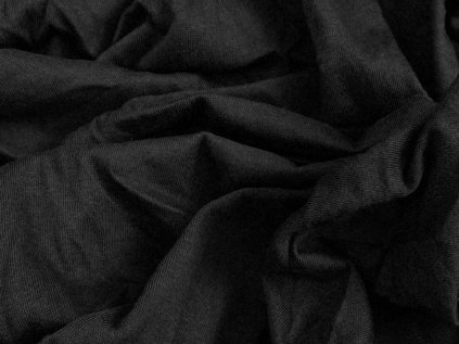 Cearsaf Jersey EXCLUSIVE cu elastic negru 160 x 200 cm