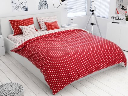 Lenjerie de pat din bumbac Culoare Rosu, PUNTOS 6 piese