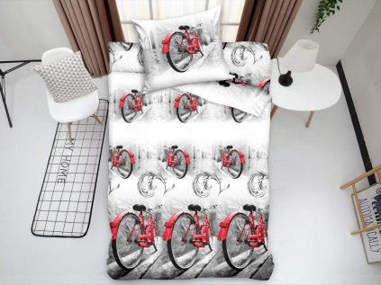 Lenjerie de pat din microfibra Culoare Alb, BICYCLE