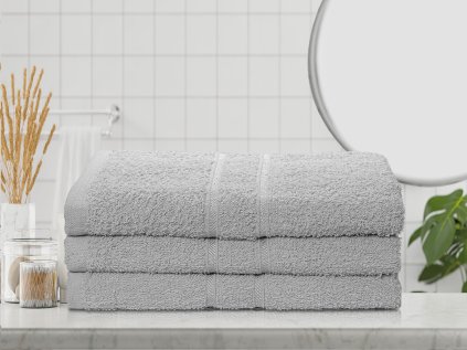 Prosop de maini din bumbac Culoare Gri deschis, DONNA 50X80 cm
